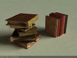 old books 3d model