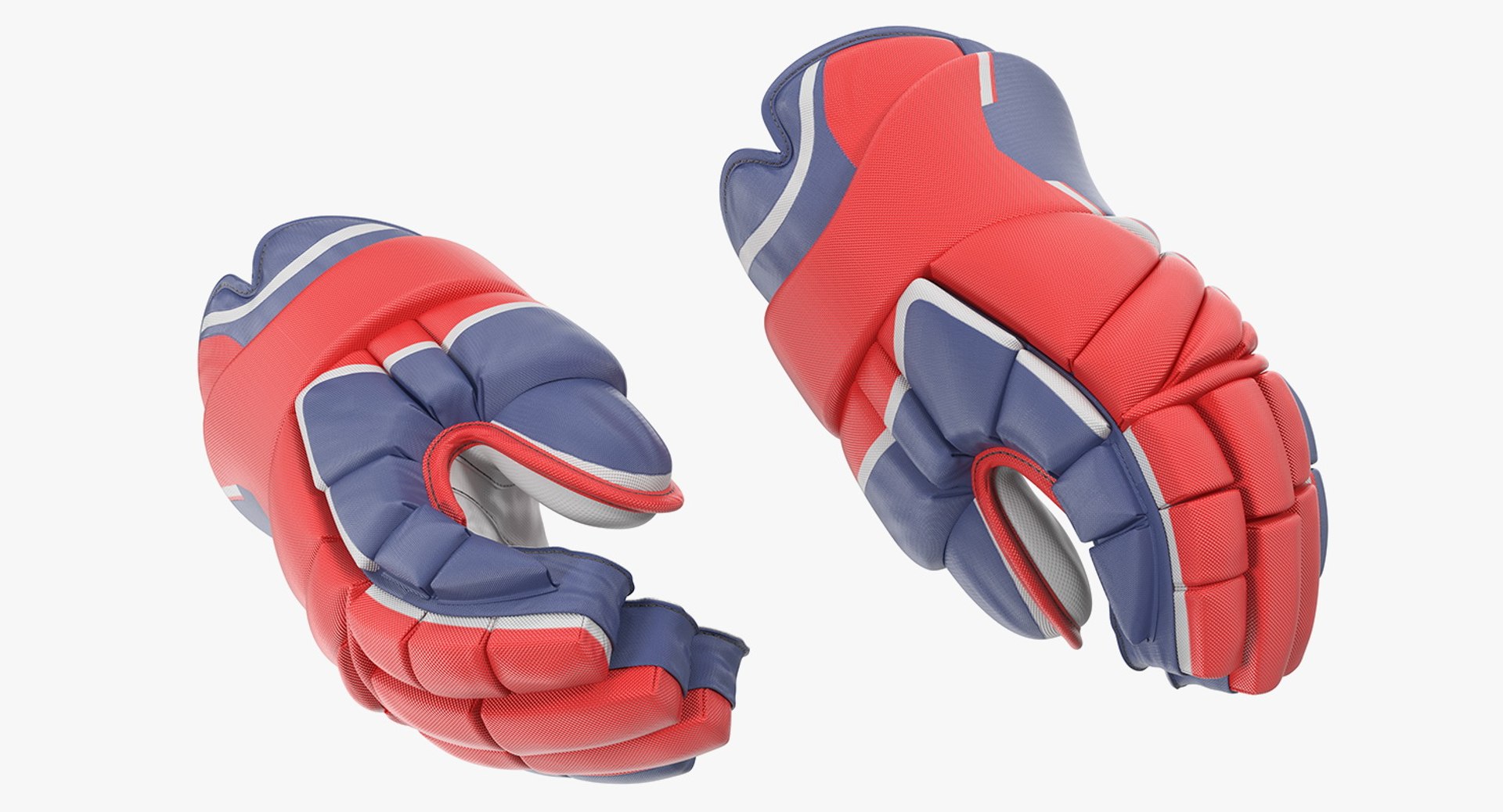 Hockey Player Gloves Rigged 3D model preview