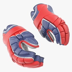 hockey player gloves rigged 3D