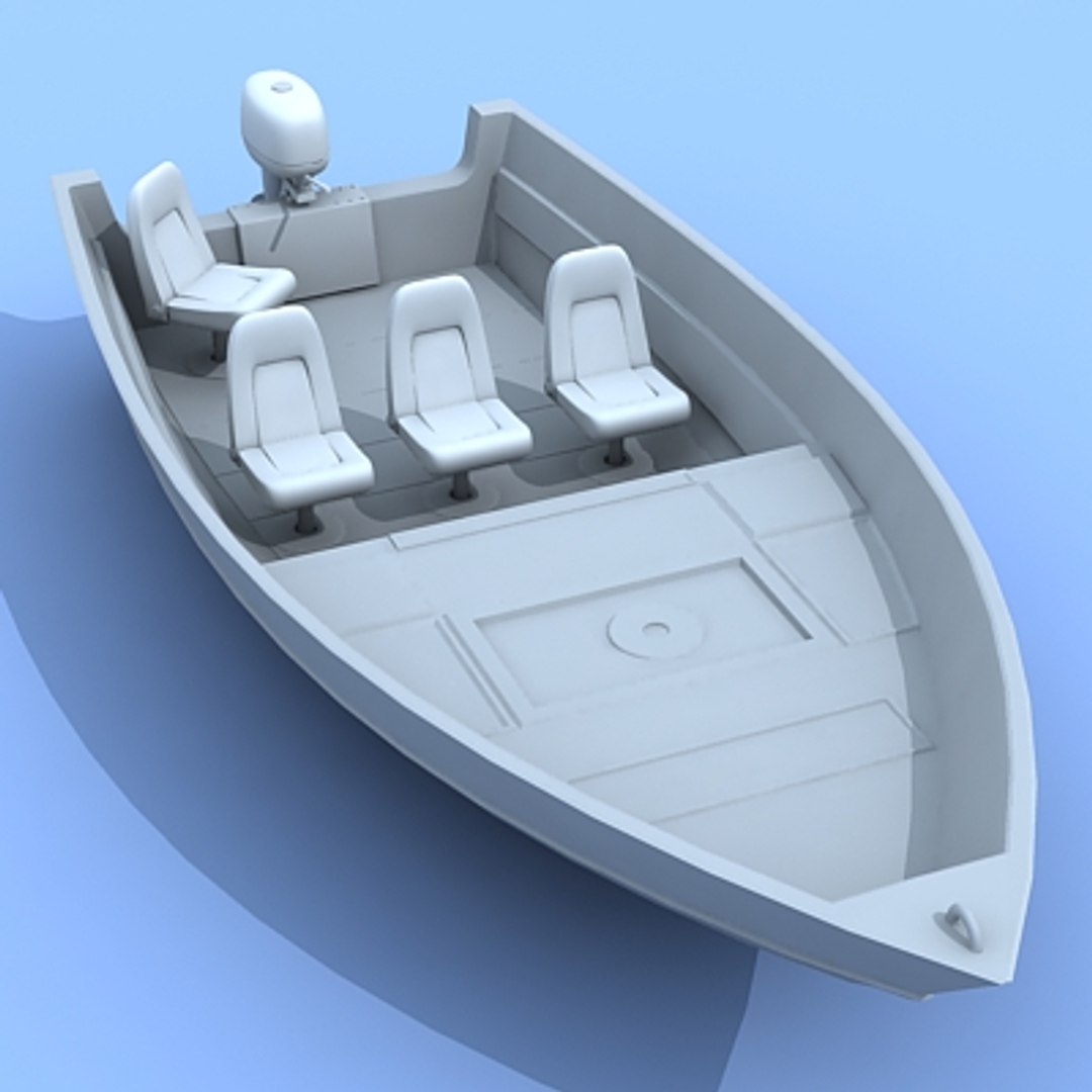 3d model boat motorboat