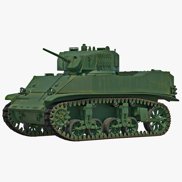 m5a1 stuart light wwii 3d model