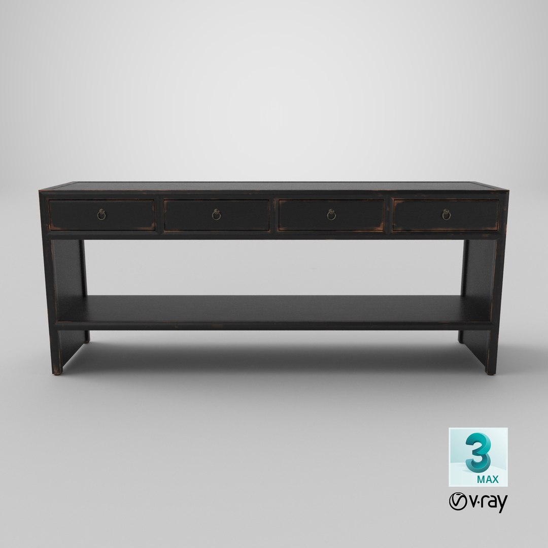 Traditional console table model - TurboSquid 1248767
