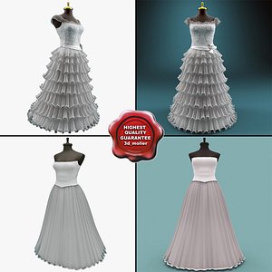 wedding dresses 3d max