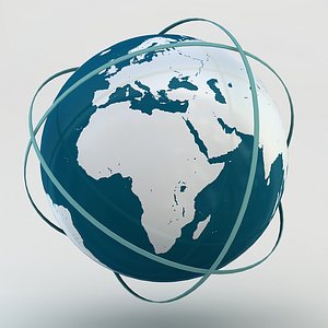 Internet Earth Sign Globe Striped W01