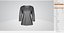 T-shirt da donna con scollo a barchetta in cotone elasticizzato