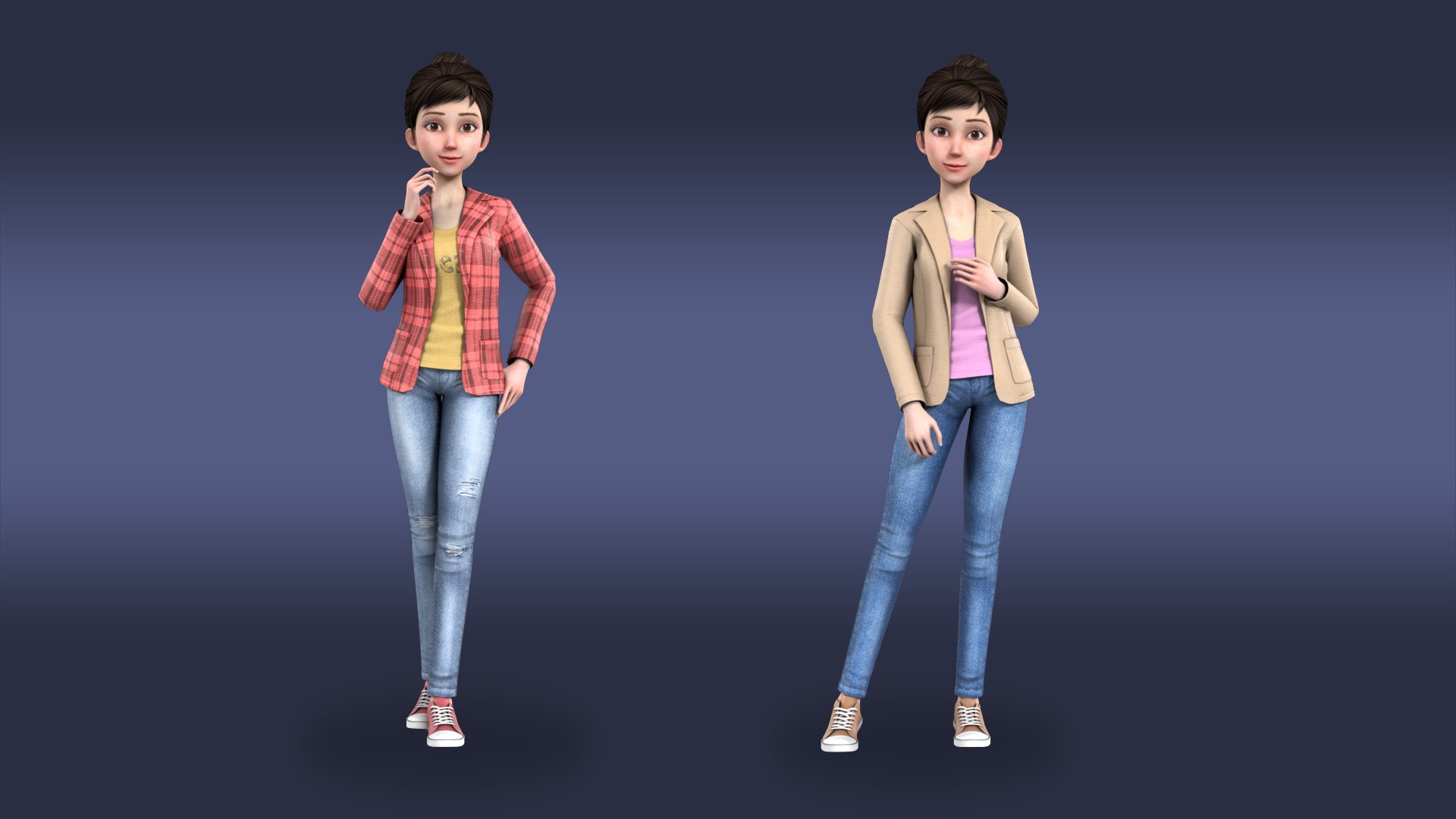 3D Cartoon Woman model https://p.turbosquid.com/ts-thumb/UV/23yZ8d/VW/b06/jpg/1690356946/1920x1080/fit_q87/d16cb9ecf52d3c82b056940cb2d71a78e074ebe7/b06.jpg