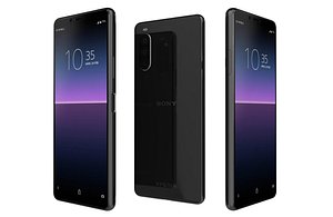 3D Sony Xperia 10 Mk II Black Low Poly