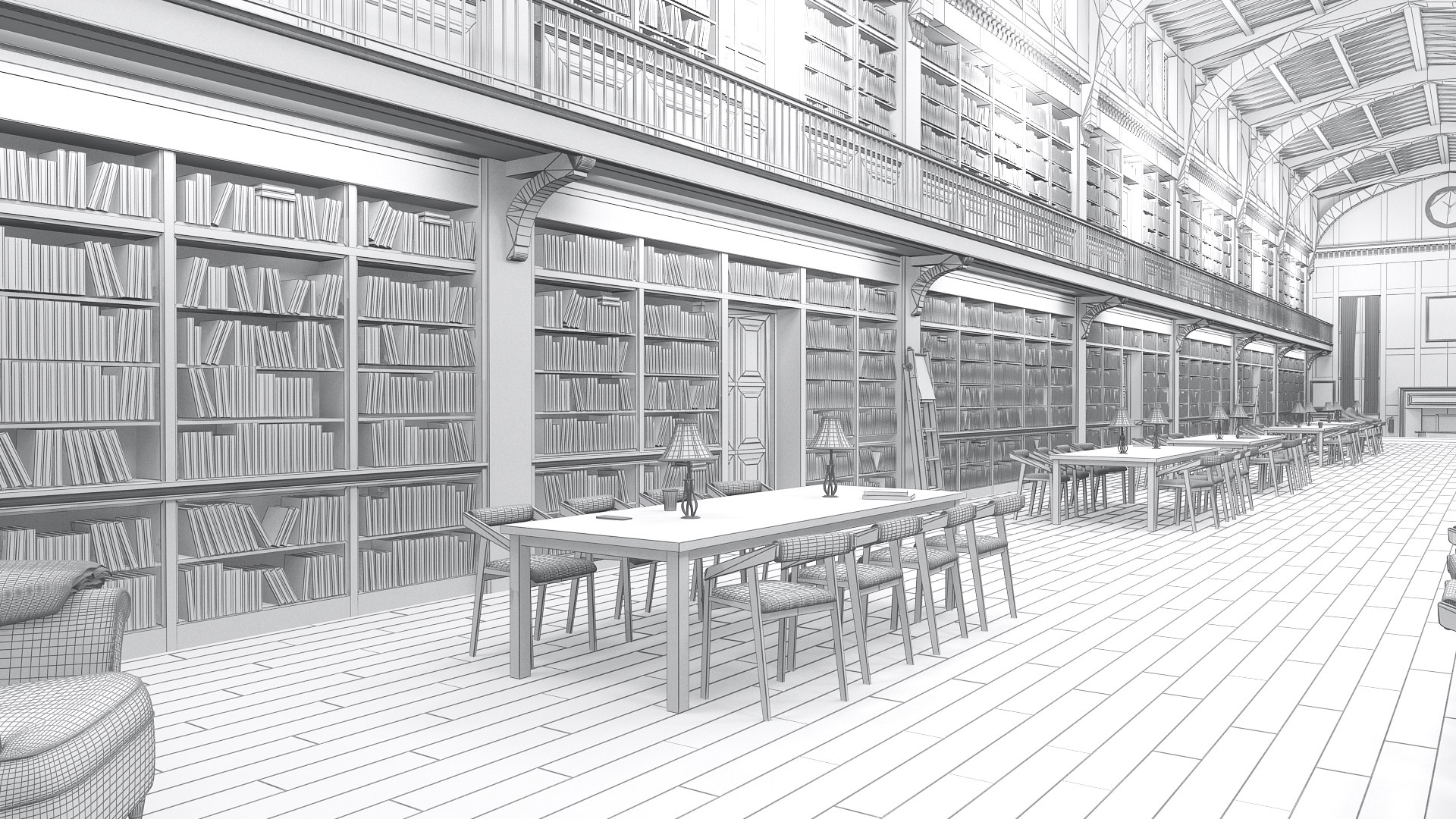 3D Model Historical Library - TurboSquid 1352281