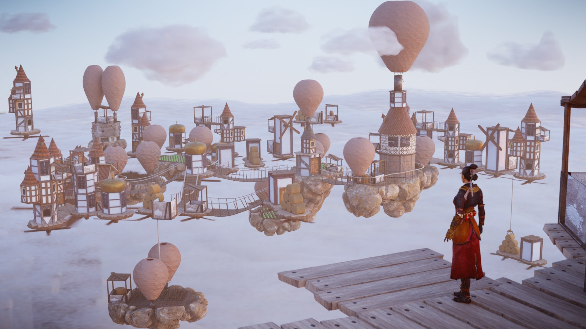 3D Model Medieval Flying City - TurboSquid 1784232