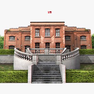 photorealistic old mansion 3d max