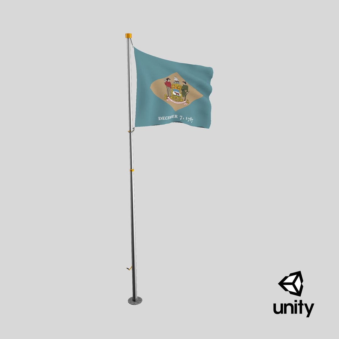 Pole Flag Daleware 3D model https://p.turbosquid.com/ts-thumb/UV/AuJydY/6r/stemcell_unity_render/png/1726582401/1920x1080/fit_q87/690b9639b7233a1c891764f1dcba8c7b4d390eaa/stemcell_unity_render.jpg