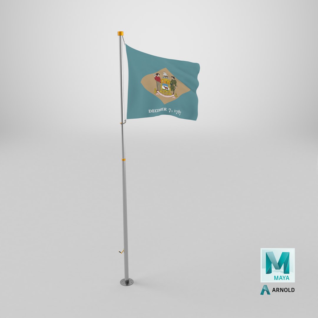 Pole Flag Daleware 3D model https://p.turbosquid.com/ts-thumb/UV/AuJydY/uf/stemcell_maya_arnold_render/png/1726582388/1920x1080/fit_q87/bdc18aaca08a4146ebe6bc882e2a379a766c063b/stemcell_maya_arnold_render.jpg