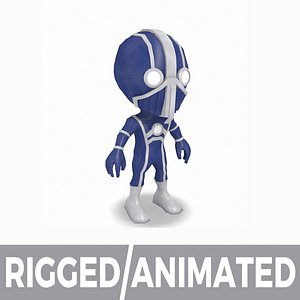 Alien Hero Champ 3 - MOBA MMORPG Character - Rigged and Animated