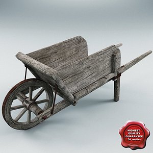 3ds max old wooden cart v2