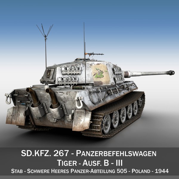 3D Model Panzerbefehlswagen Tiger - Ausf - TurboSquid 1158448