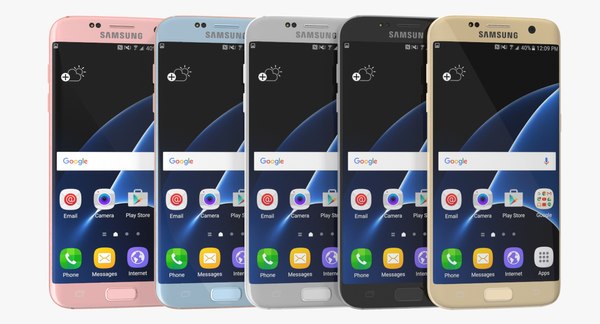 modelo 3d Samsung Galaxy S7 Edge Set - TurboSquid 1163477