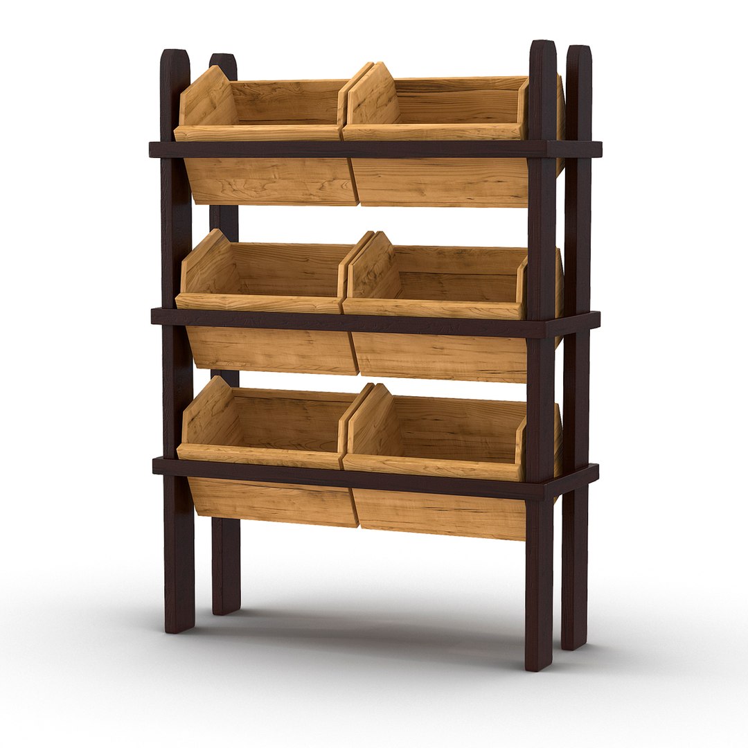 Bakery Display Shelves 3 3D model preview