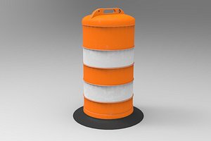 3D Traffic Cone Barrel model