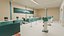 Stylized Regional Airport Terminal with ATC Tower Jetbridge Turboprop