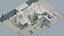 Stylized Regional Airport Terminal with ATC Tower Jetbridge Turboprop