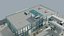 Stylized Regional Airport Terminal with ATC Tower Jetbridge Turboprop