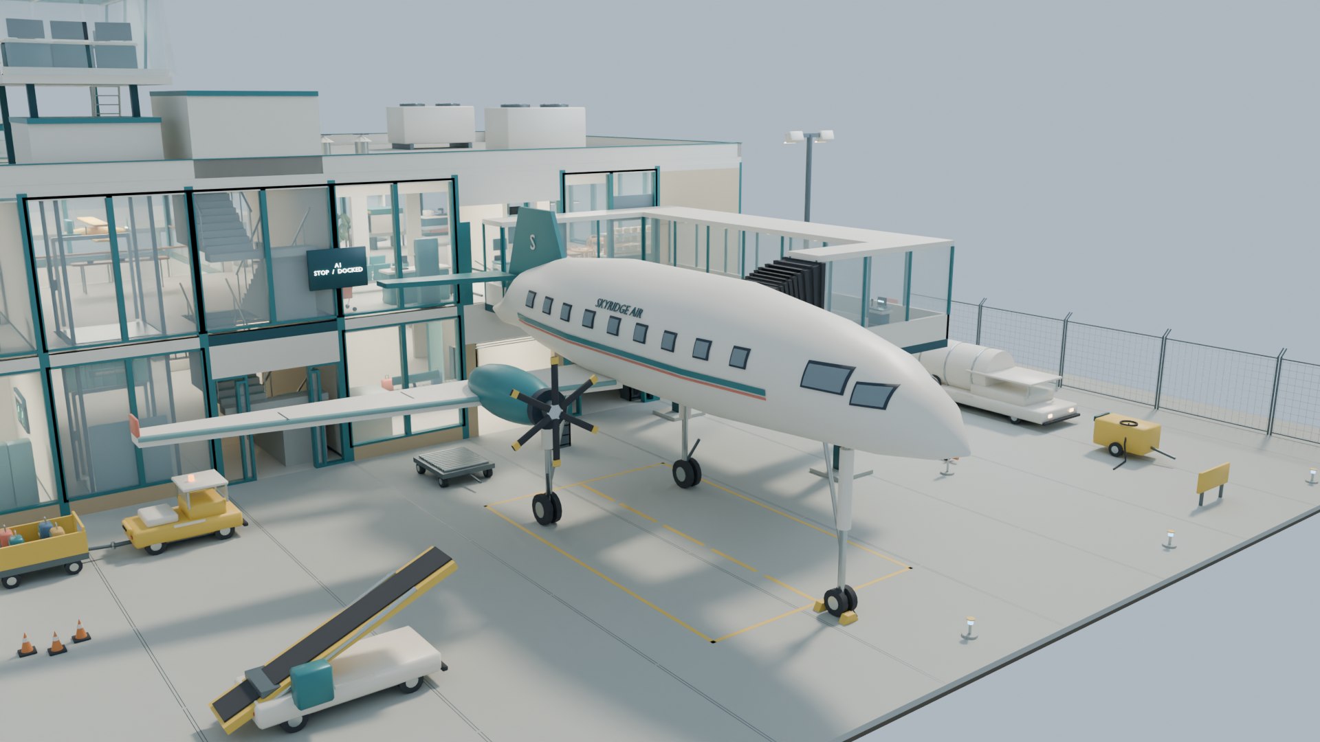 Stylized Regional Airport Terminal with ATC Tower Jetbridge Turboprop 3D https://p.turbosquid.com/ts-thumb/UV/QyK6Xs/Mk/tarmacairlinerjetbridge/png/1793301357/1920x1080/fit_q87/7d7ab5f8a3c6110edf3b4fbde381c501892e1688/tarmacairlinerjetbridge.jpg