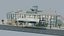 Stylized Regional Airport Terminal with ATC Tower Jetbridge Turboprop