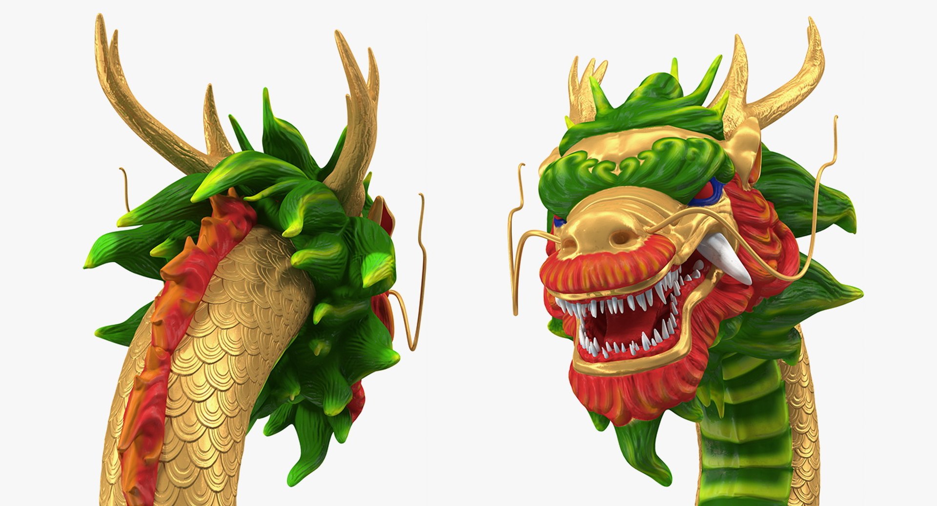 Colorful Chinese Dragon Rigged Model - TurboSquid 1434043