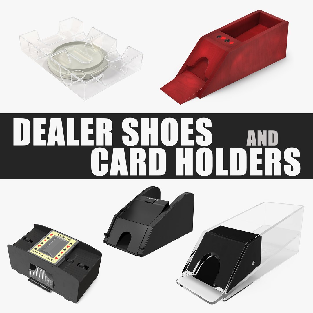 Dealer Shoes and Card Holders 3D Models Collection 3D model preview