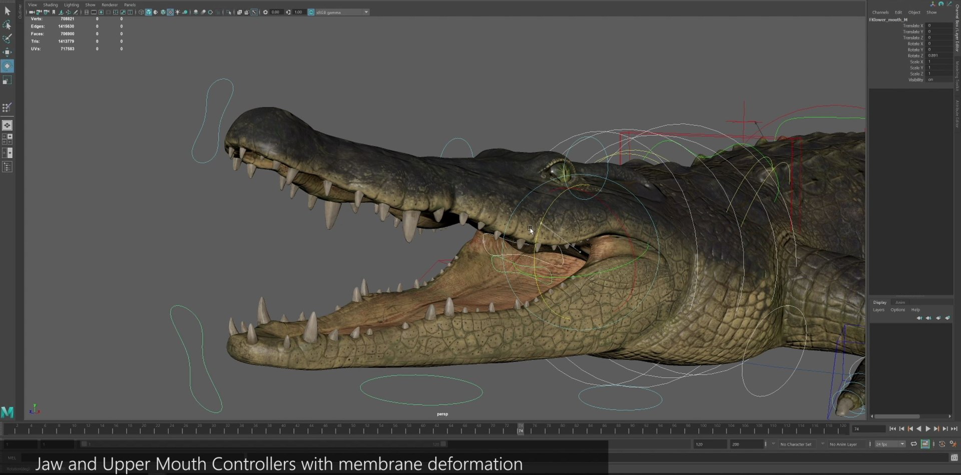 Crocodile rig animations 3D model - TurboSquid 1642779
