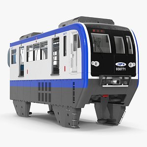 Chongqing Monorail Train Head Car Rigged 3D model