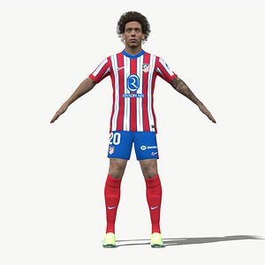 3D Rigged Axel Witsel Atletico Madrid 2025 3D model