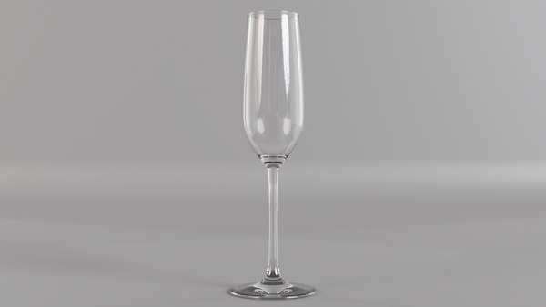3D model Champagne flute glass