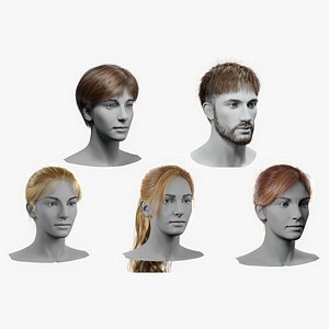 5 Hair Card 3D model