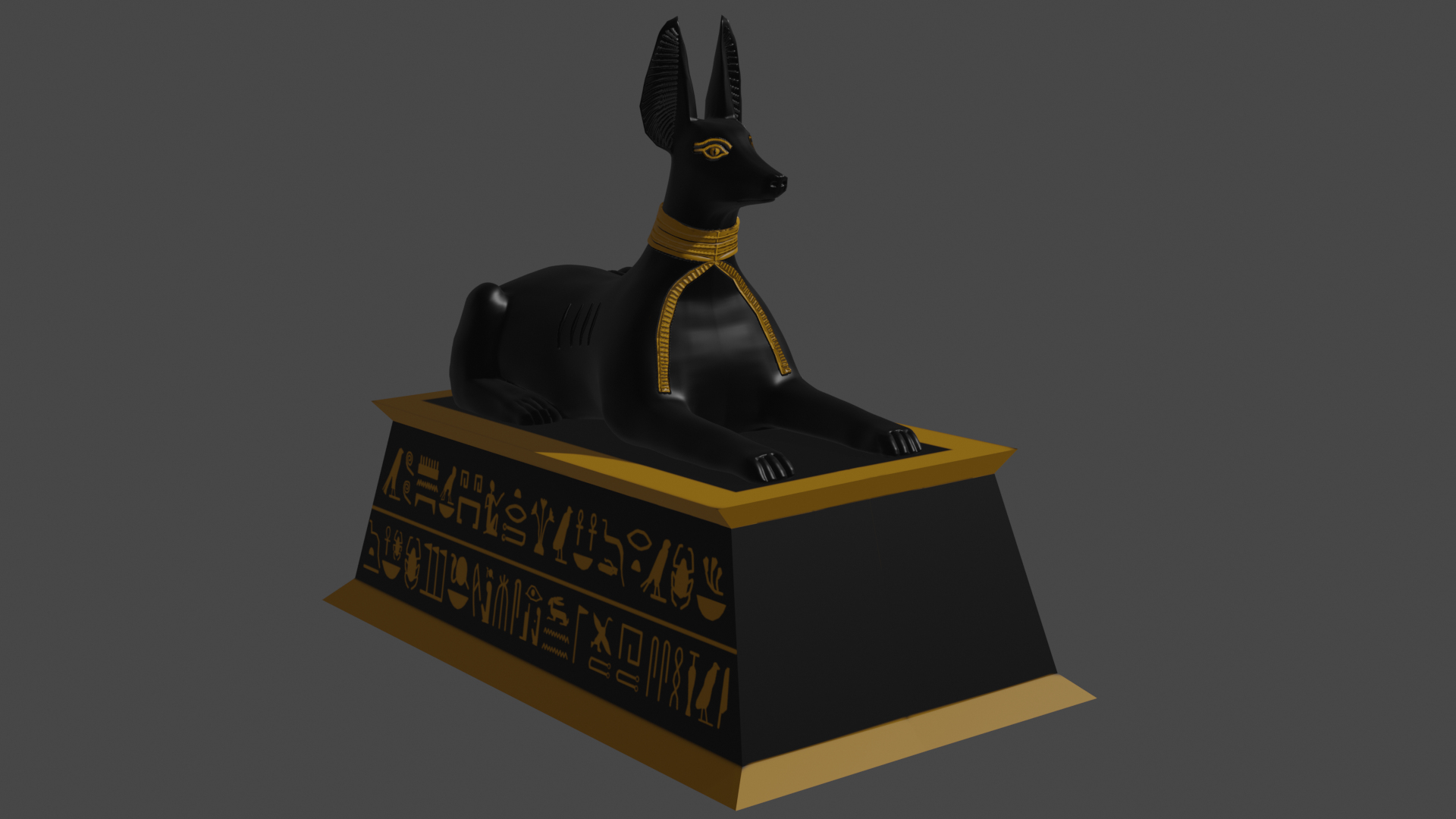 Anubis dog form statue 3D model - TurboSquid 1698472