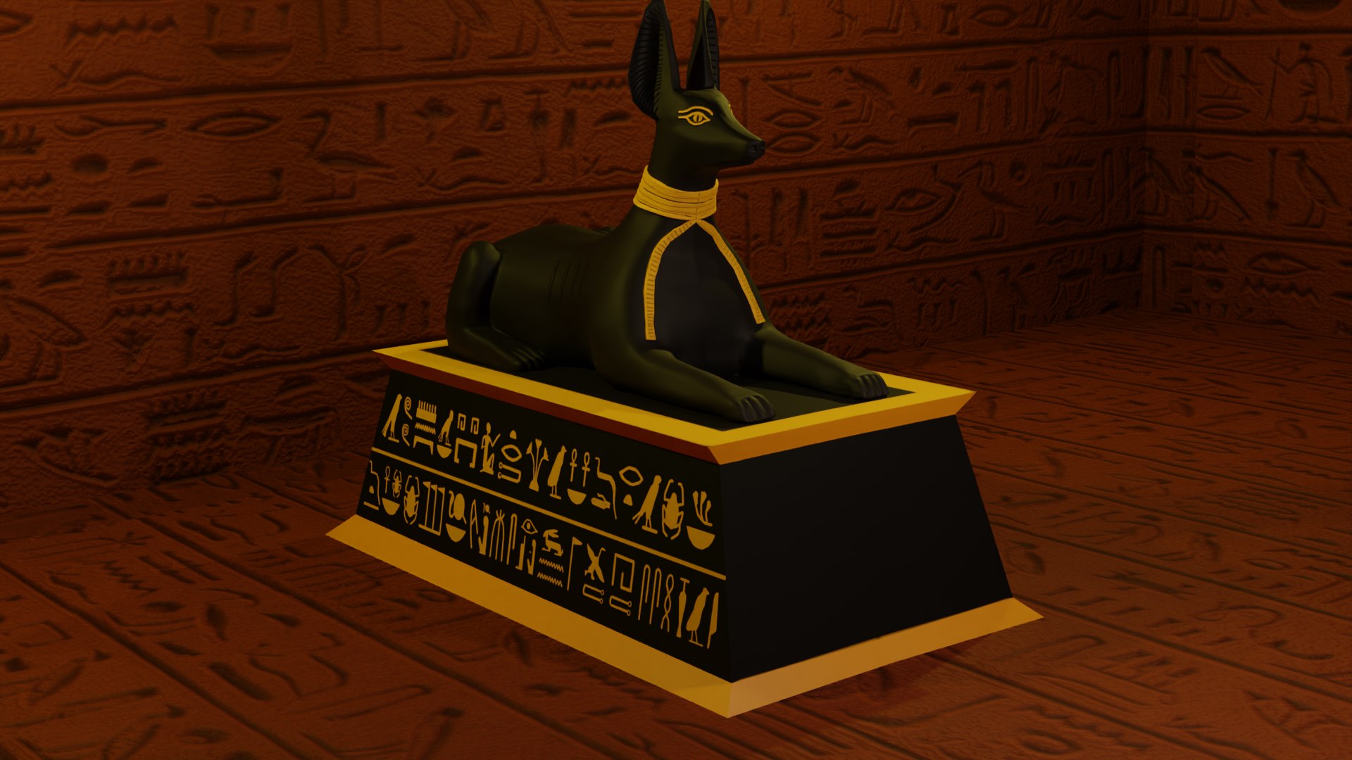 Anubis Dog Form Statue 3D Model - TurboSquid 1698472