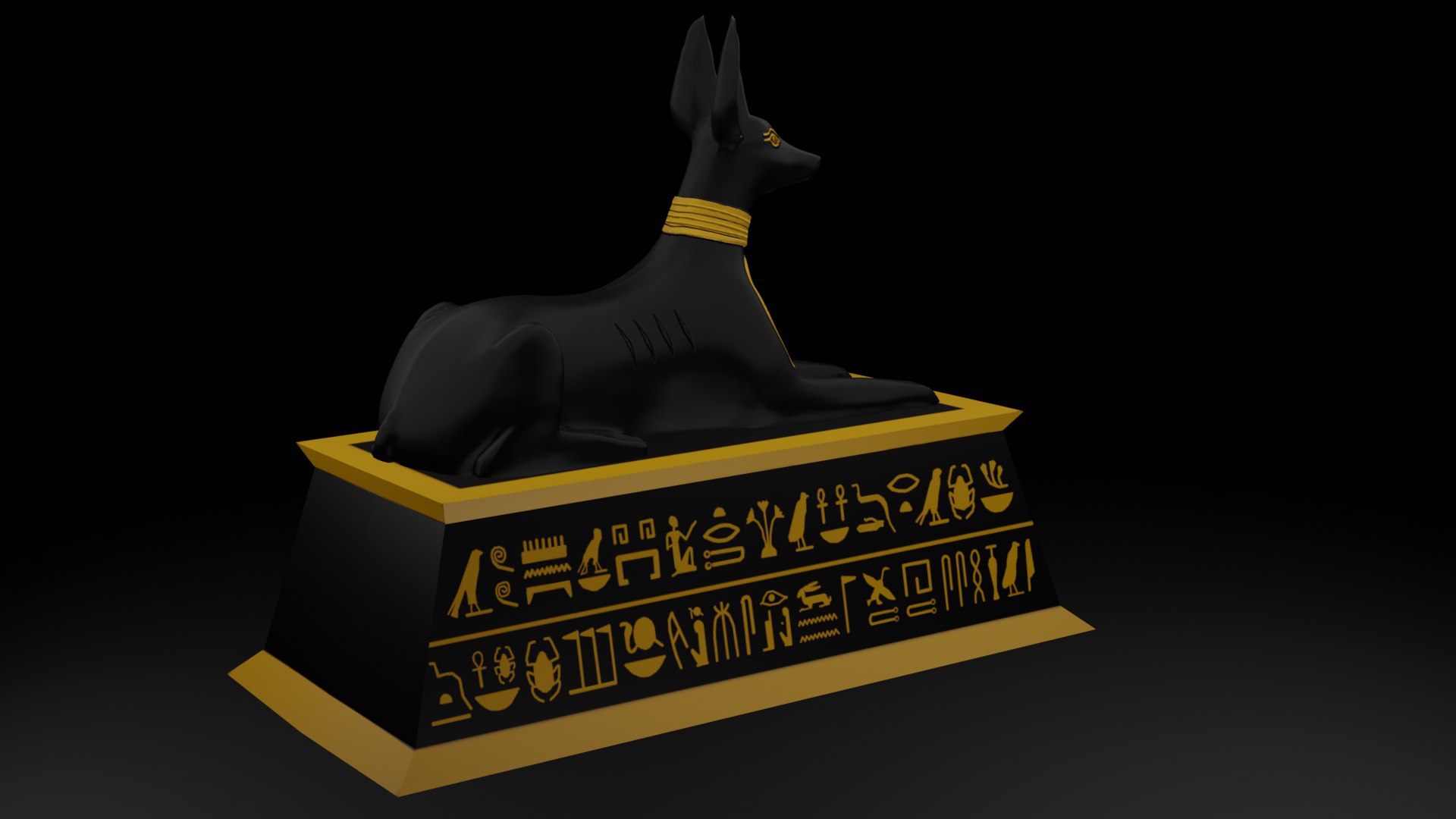 Anubis Dog Form Statue 3D Model - TurboSquid 1698472