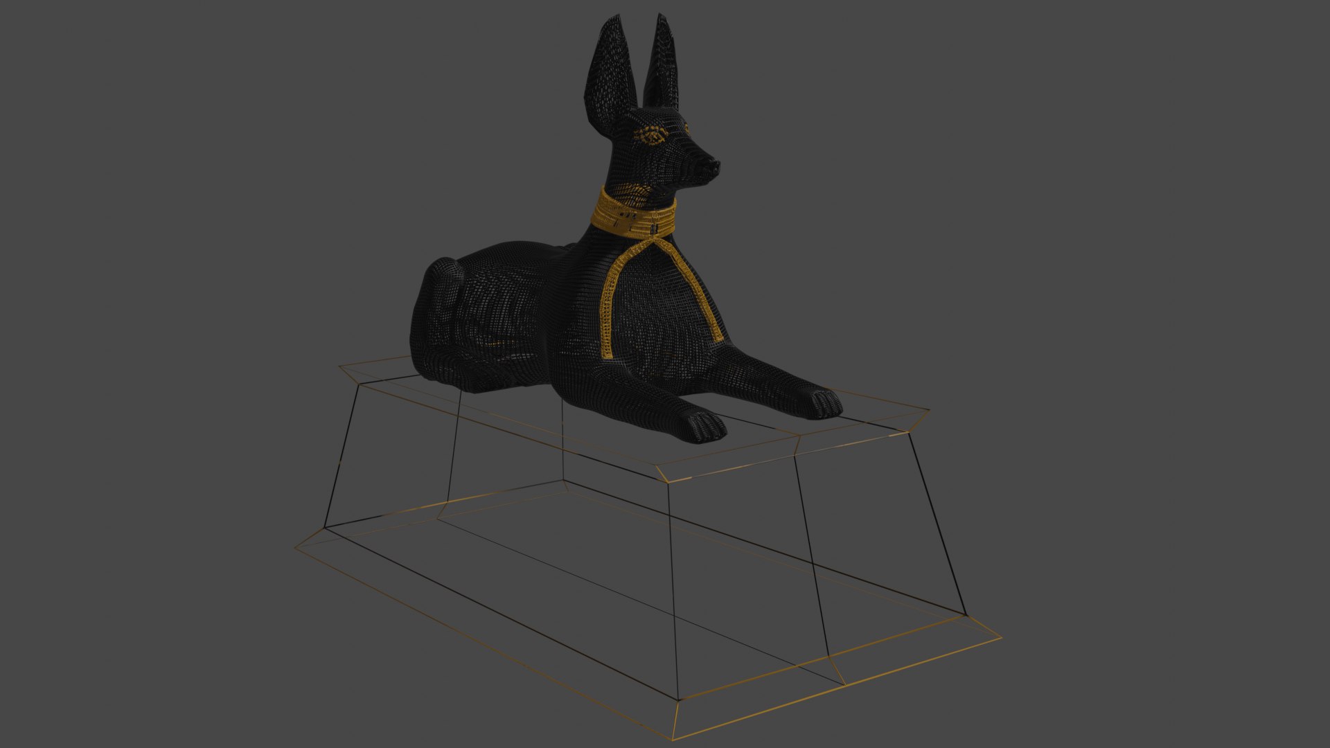 Anubis Dog Form Statue 3D Model - TurboSquid 1698472