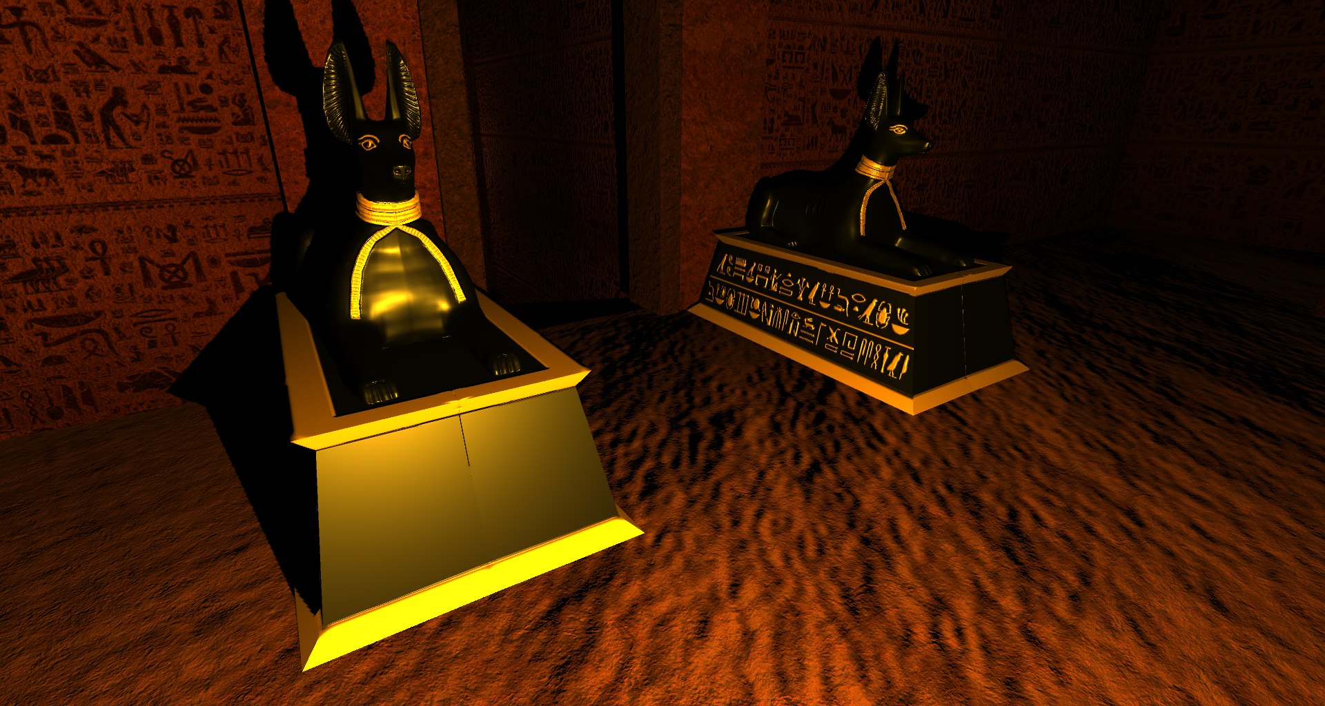 Anubis Dog Form Statue 3D Model - TurboSquid 1698472