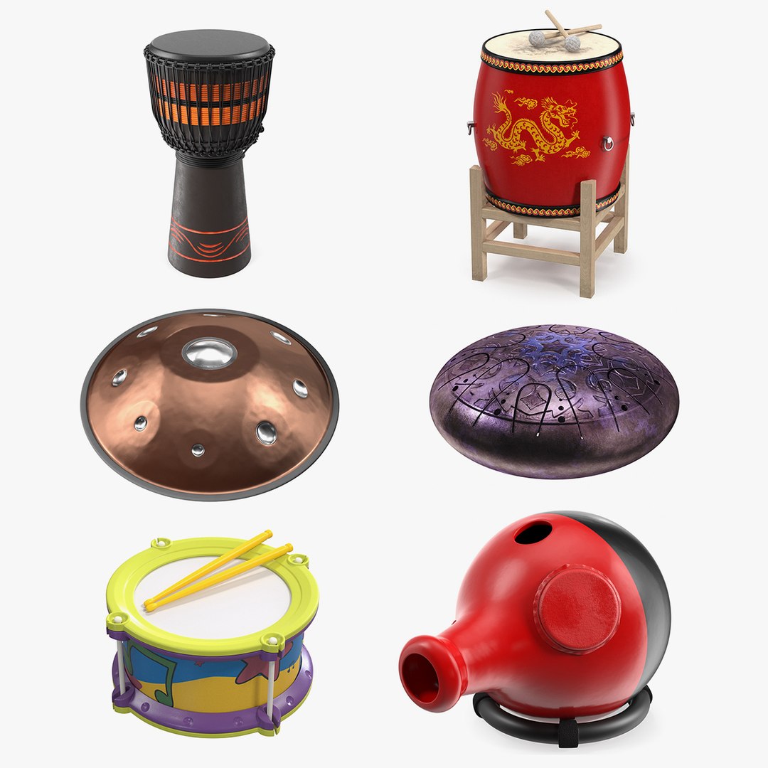 Drums Collection 6 3D model preview