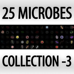 25 microbes micro sets 3d max