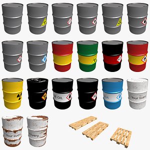 Metal barrel set 20 in 1 and Europallet set