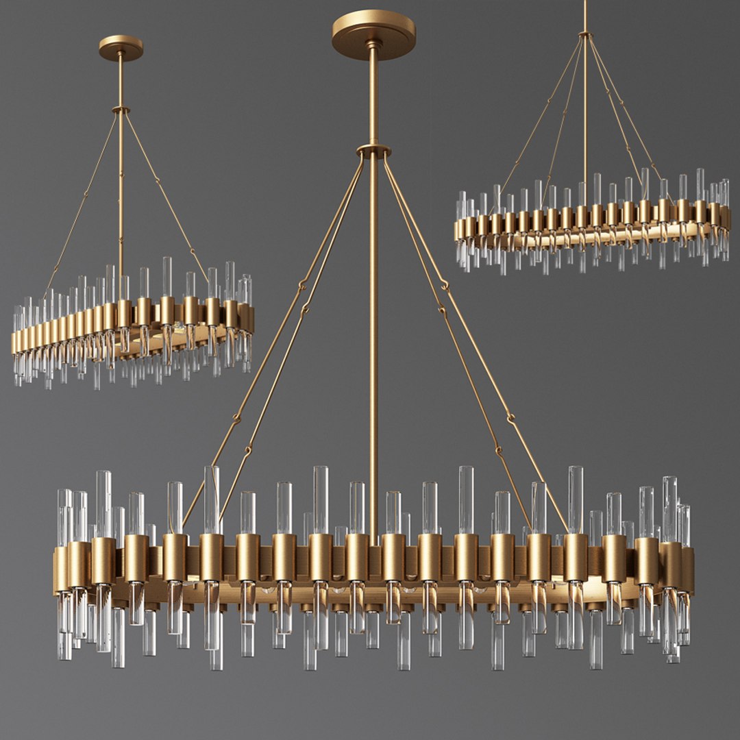 Haskell oval chandelier arteriors 3D model - TurboSquid 1606527