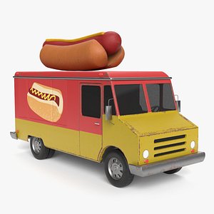3D hot dog truck