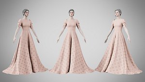 Dress 50 Mandys Pink 3D model