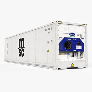 40feet MSC Container Reefer CARRIER 3D model