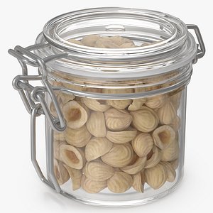 Hazelnuts in a Glass Jar 3 3D model