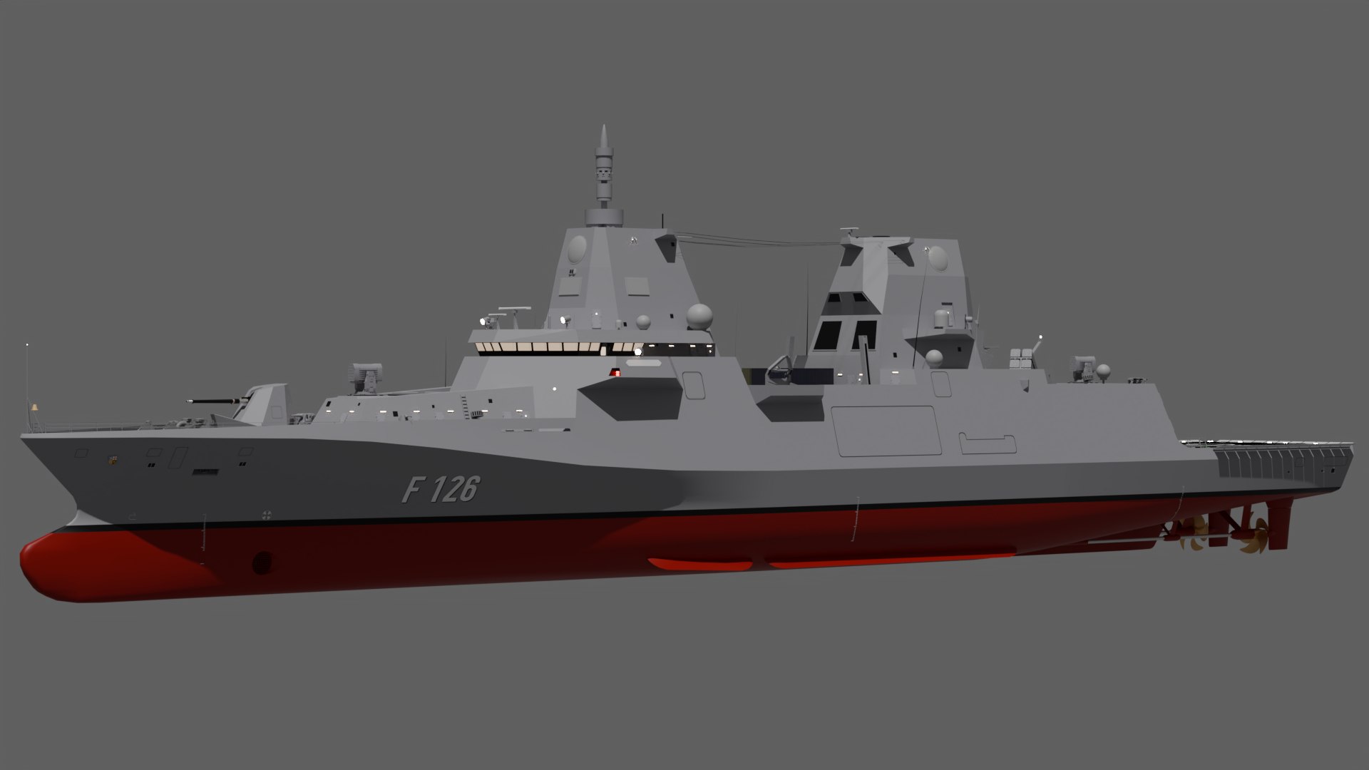 Saarland Class Frigate F126 Model - TurboSquid 2211119