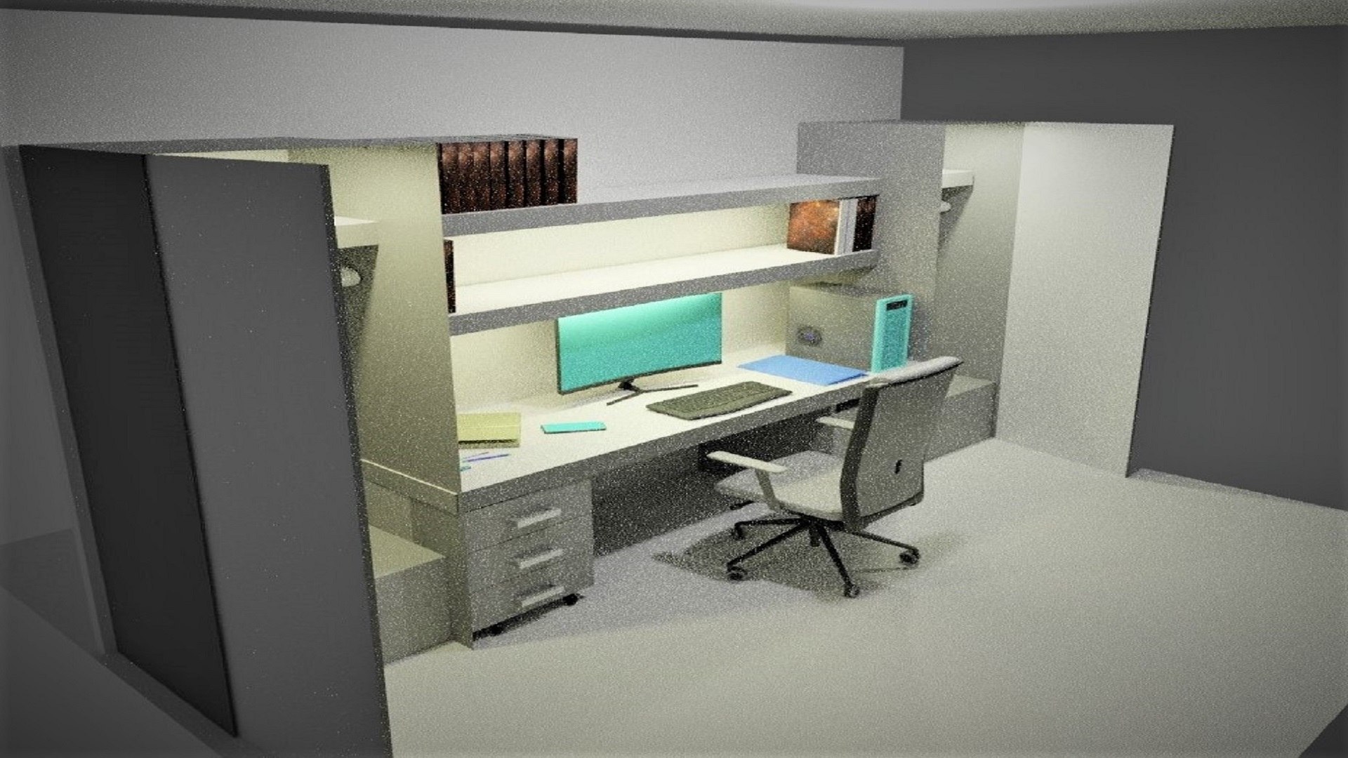Blender Desk Room 3D Model - TurboSquid 1727765
