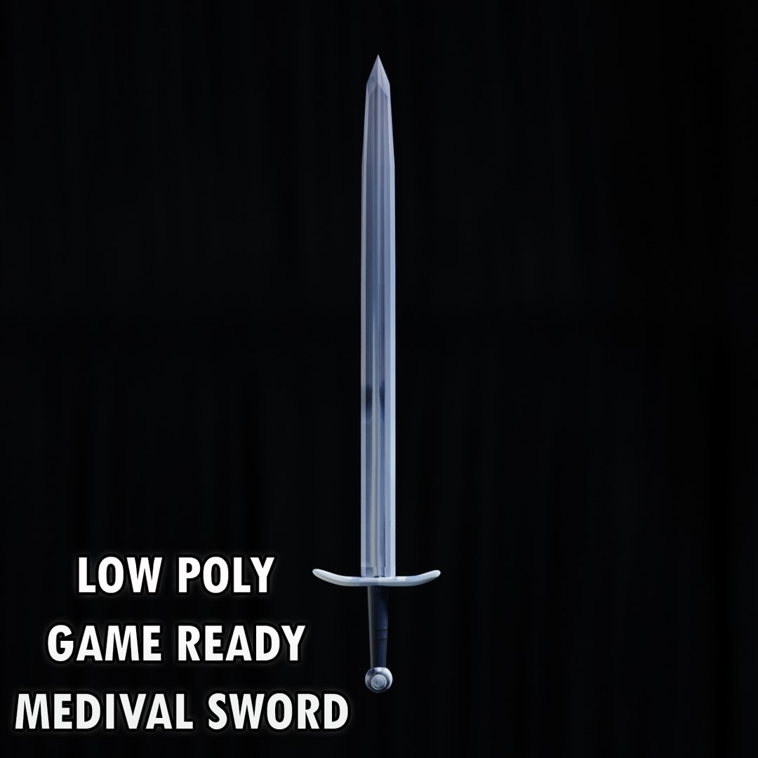 3D Low Poly Medieval Sword - TurboSquid 2000990